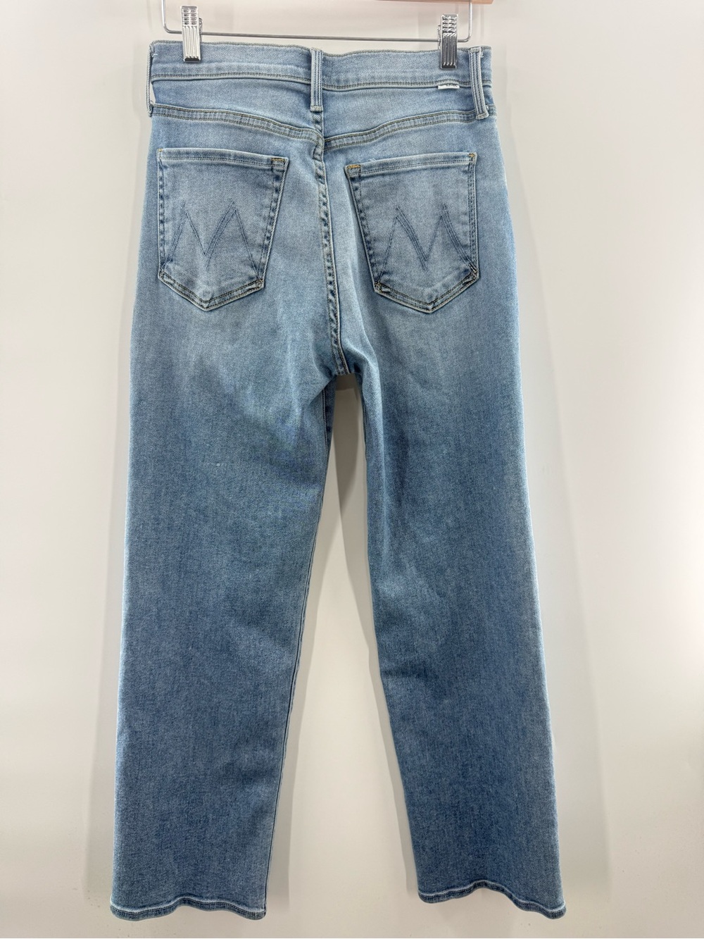 Mother The Rambler Preppy High Waisted Zip Ankle Jeans in Country Line Wash 26 - Picture 10 of 16